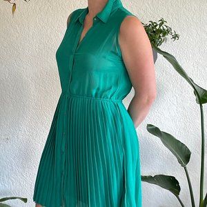 Teal Button up Dress